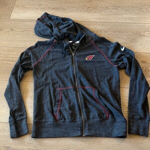 Nike Dark Gray Cardinals Full-Zip Hoodie with Red Accents